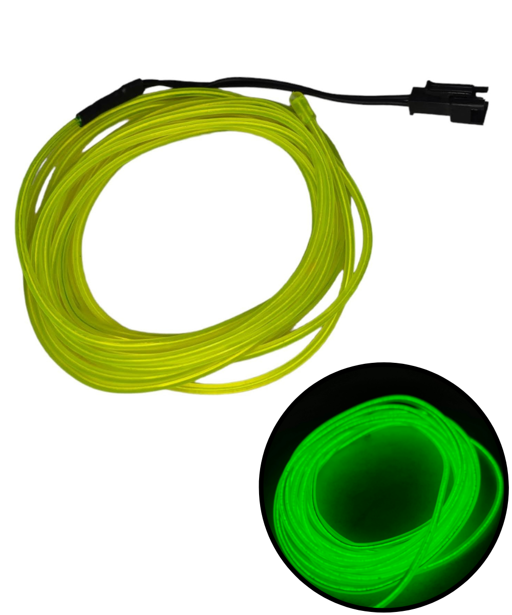 Hilo neón 3 metros | Hilo luminoso tipo neon decorativo 3V