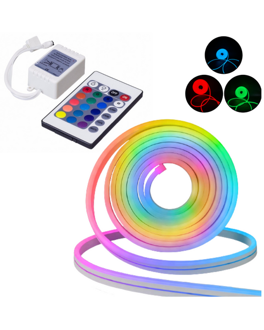 Tira de LED RGB NeonFlex multicolor 5 metros | Cambio color