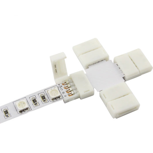 Cople para tira de LED RGB multicolor | Cople tipo X T L | Empalme tira led