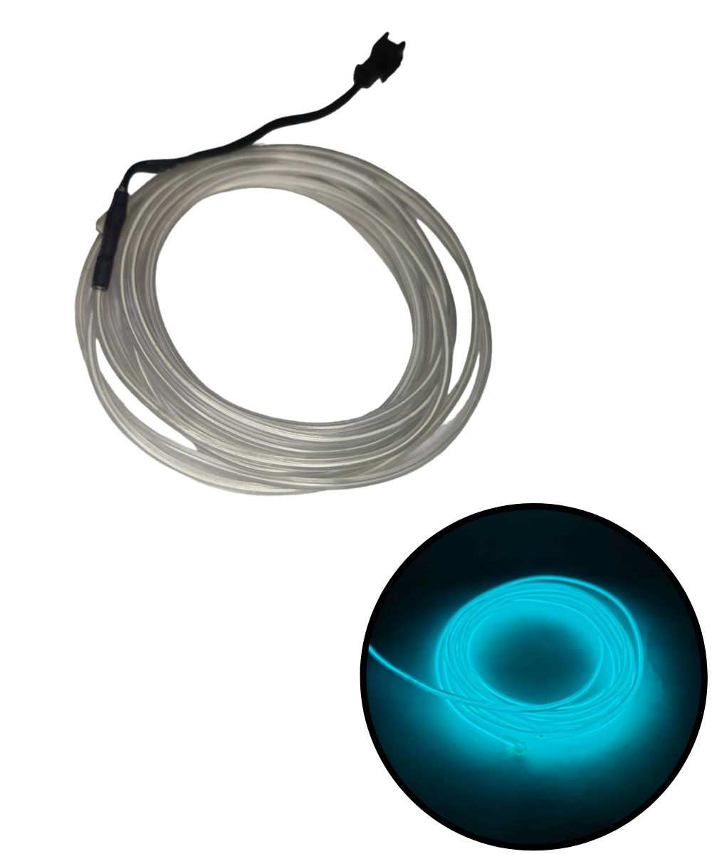 Hilo neón 3 metros | Hilo luminoso tipo neon decorativo 3V
