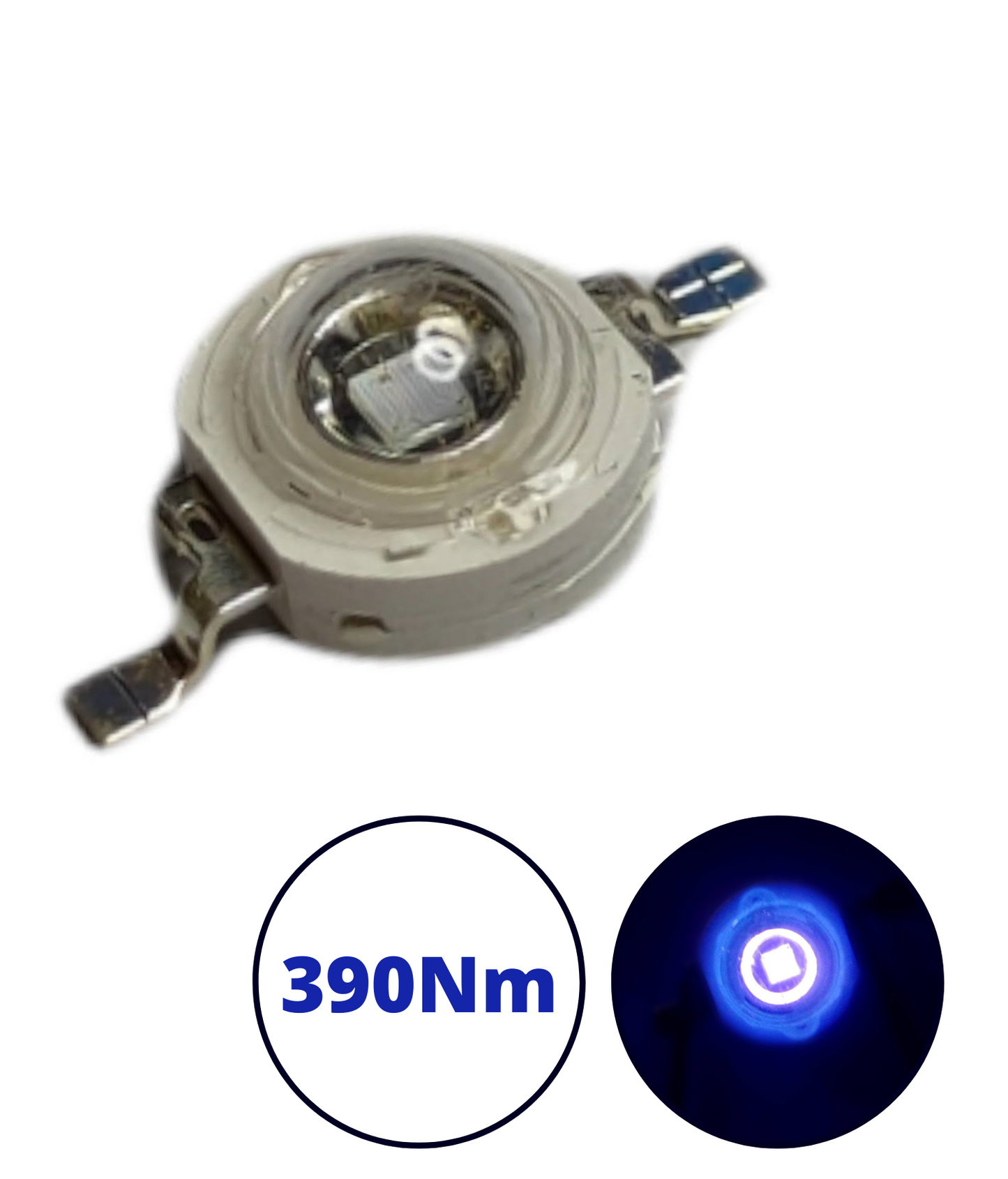 LED de potencia 3w UV | Ultravioleta | 390 nm