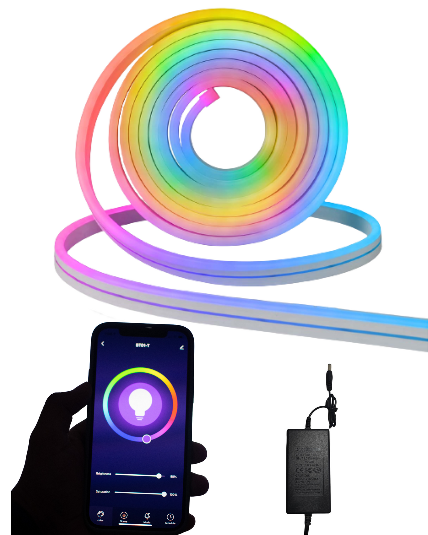 Manguera LED Neonflex RGB magica | Tira 5 metros RGB diferentes cambios de colores