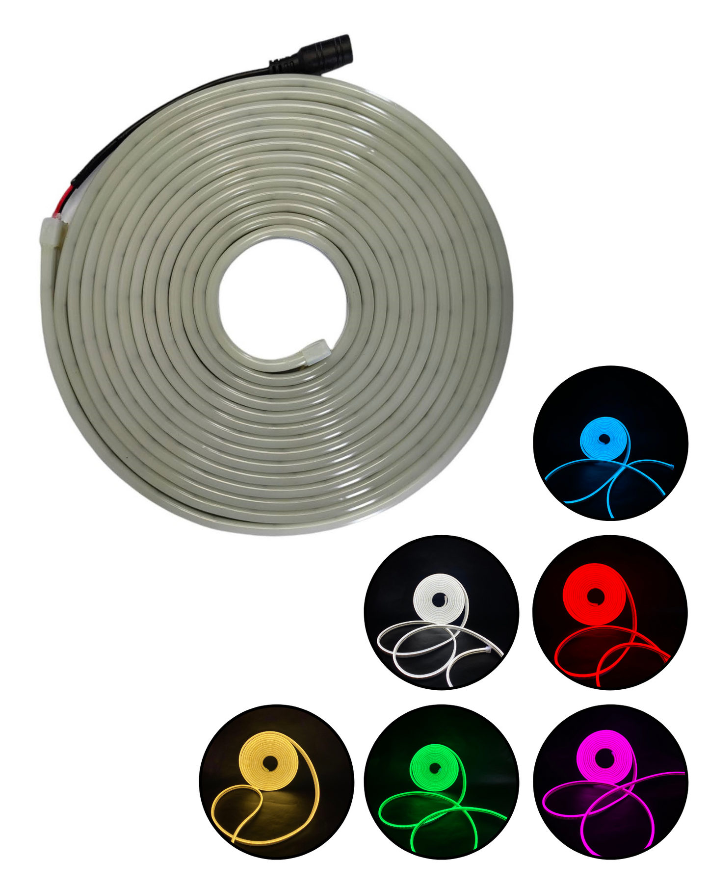 Tira LED NeonFlex exterior IP65 | Rollo 5 metros 12 volts