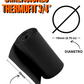 Tubo aislante eléctrico termocontractil 3/4" negro | Manguera termocontraible diámetro interno 19mm | Aislante eléctrico encogible al calor