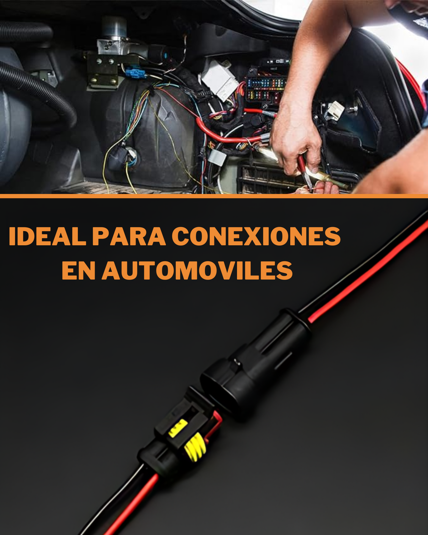 Conector eléctrico impermeable HID | Arnes electrico a prueba de agua 1 pin | 2 pines | 3 pines | 4 pines | 5 pines | 6 pines