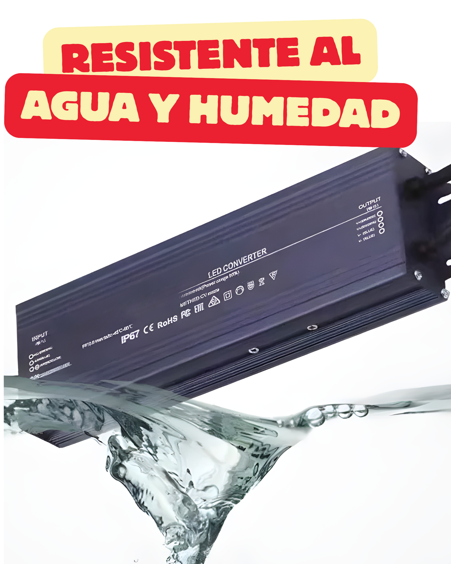 Fuente conmutada para exterior IP67 24V 300W 110 VAC - 220 VAC | Fuente de alimentación impermeable