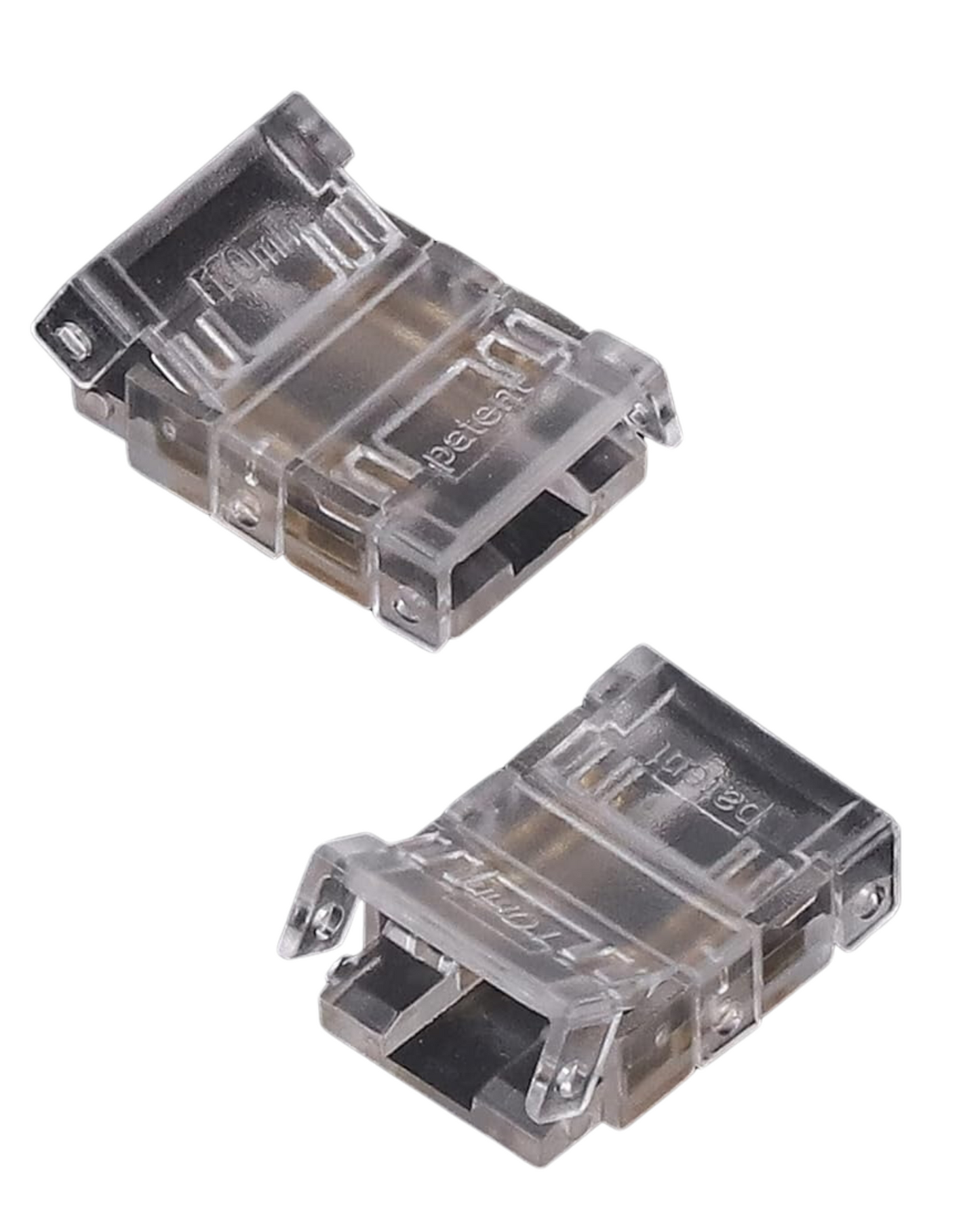 Conector transparente para Tira LED 10mm | Cople empalme para Tira de LED