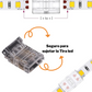 Conector transparente para Tira LED 10mm | Cople empalme para Tira de LED