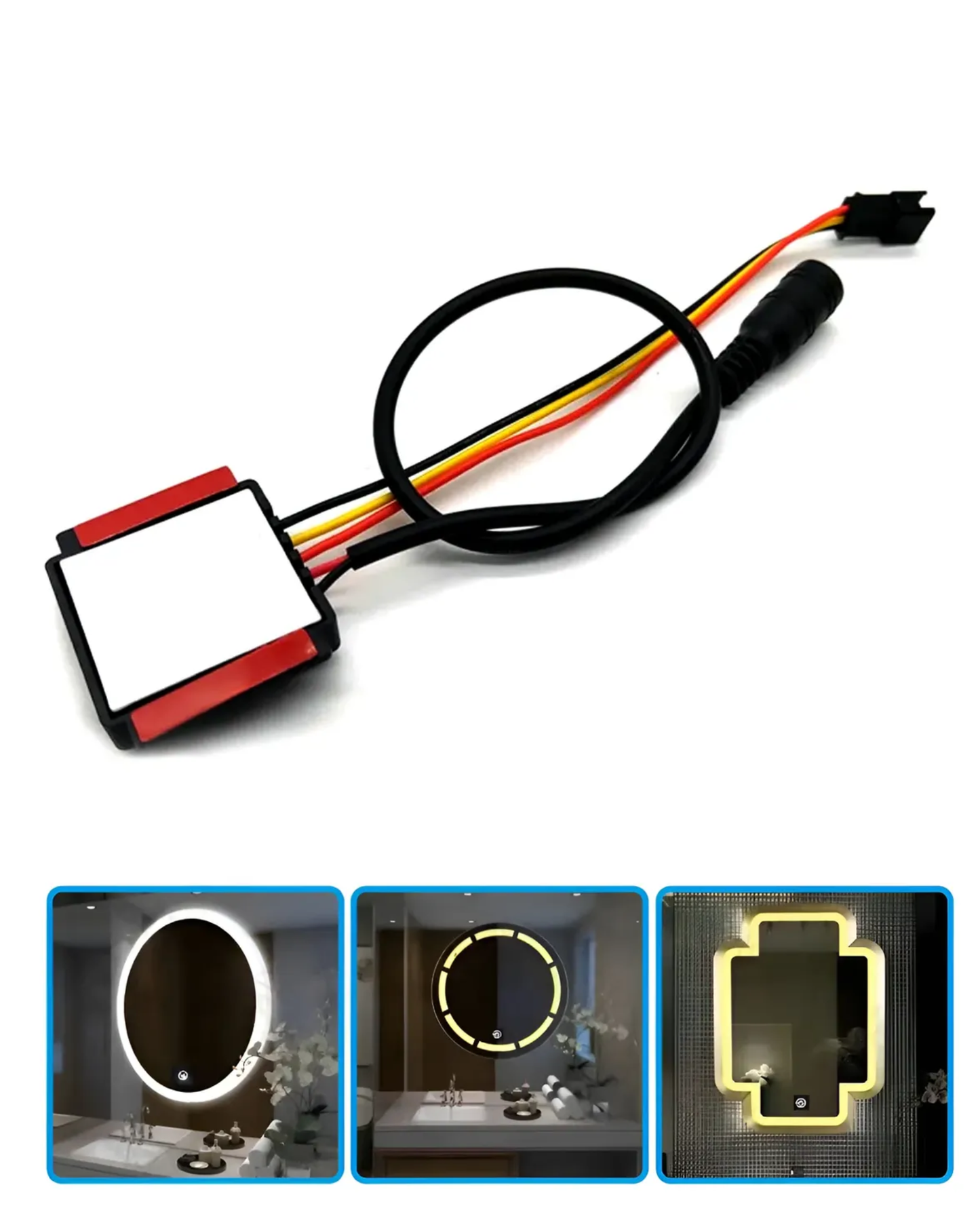 Switch touch para luz led de espejo | Apagador dimmer táctil para espejo de tocador, baño y closet