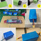 Tubo aislante eléctrico termocontractil 100mm PVC Azul | Aislante eléctrico para baterías de litio | Aislante encogible al calor
