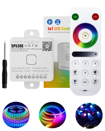 Controlador LED WIFI SP530E | Controlador tira LED Neopixel WS2812B WS2811 | Compatible con Alexa
