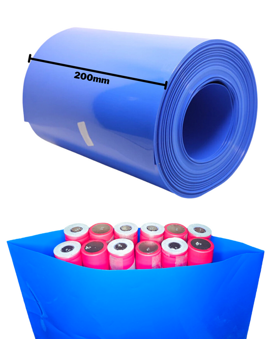 Tubo aislante termocontractil de PVC 5" | Thermofit azul PVC para baterias 18650