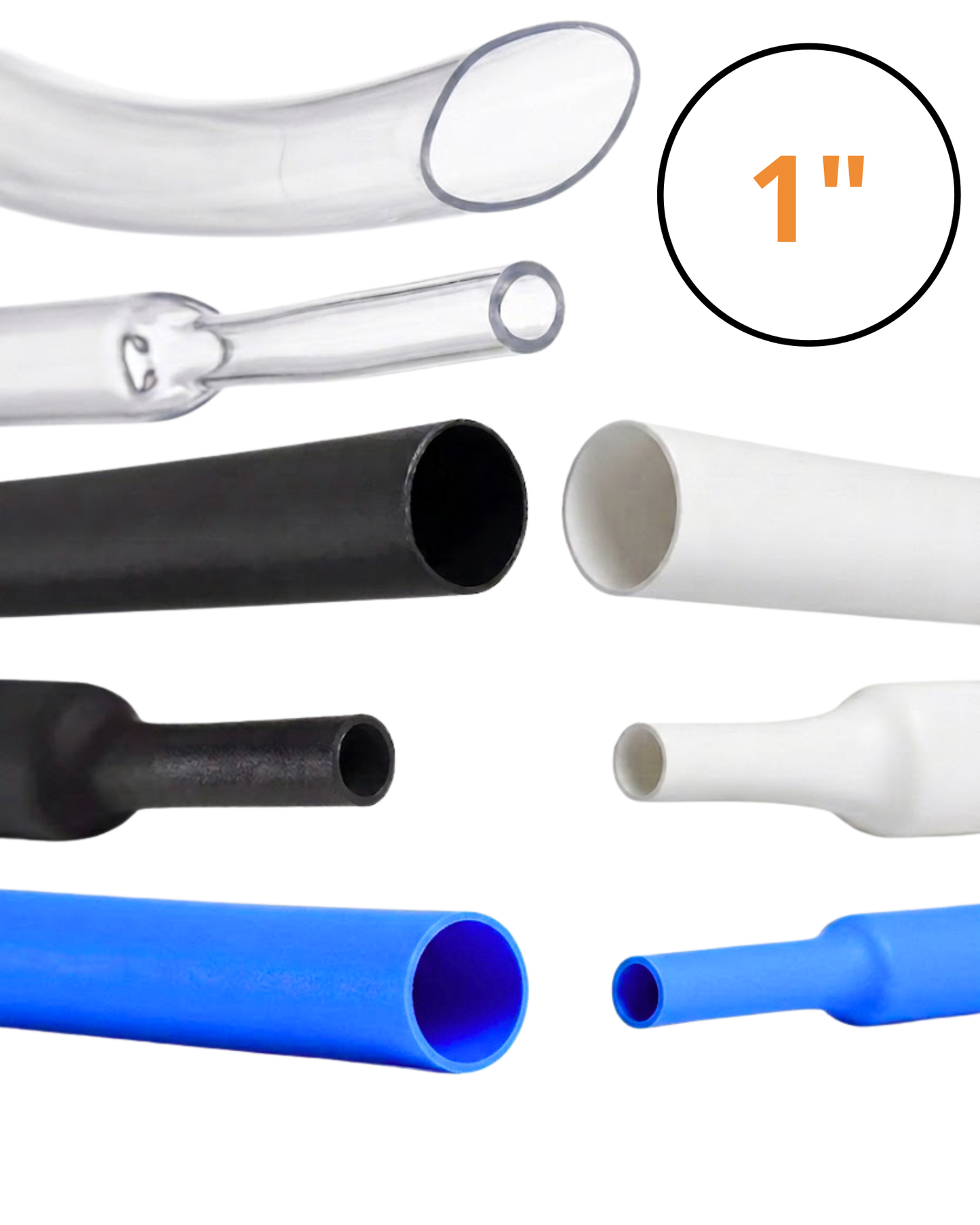 Tubo aislante eléctrico termocontractil 1" | Manguera termocontraible | Diferentes colores | Aislante eléctrico encogible al calor
