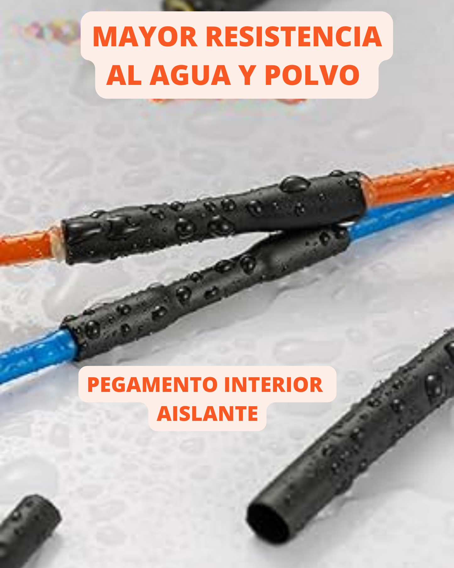 Tubo aislante eléctrico termocontractil 2" con pegamento | Manguera termocontraible con adhesivo | Aislante eléctrico encogible al calor con capa de adhesivo dielectrico
