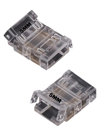 Conector transparente para Tira LED 5mm | Cople empalme para Tira de LED