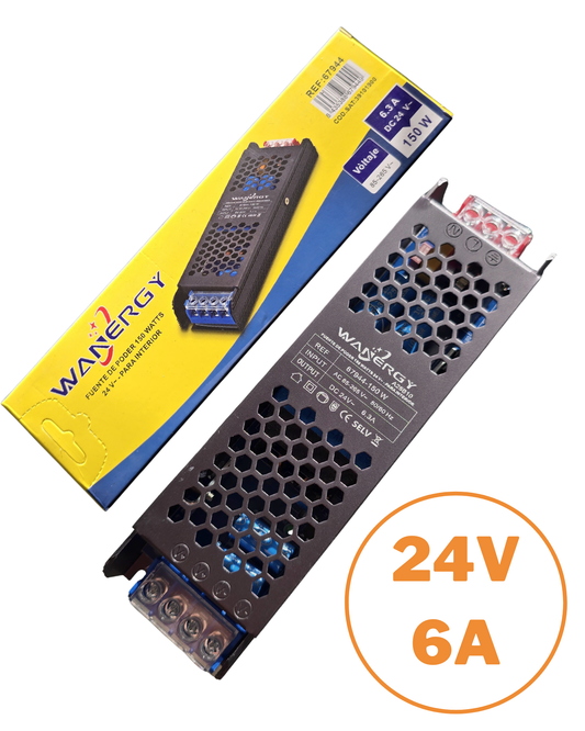Fuente conmutada 150W 24V 6.25A | Fuente de alimentación 110 VAC - 220 VAC | 67944