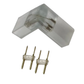 Conector transparente en L para Manguera LED 7mm | Cople empalme en escuadra para Manguera LED Neonflex