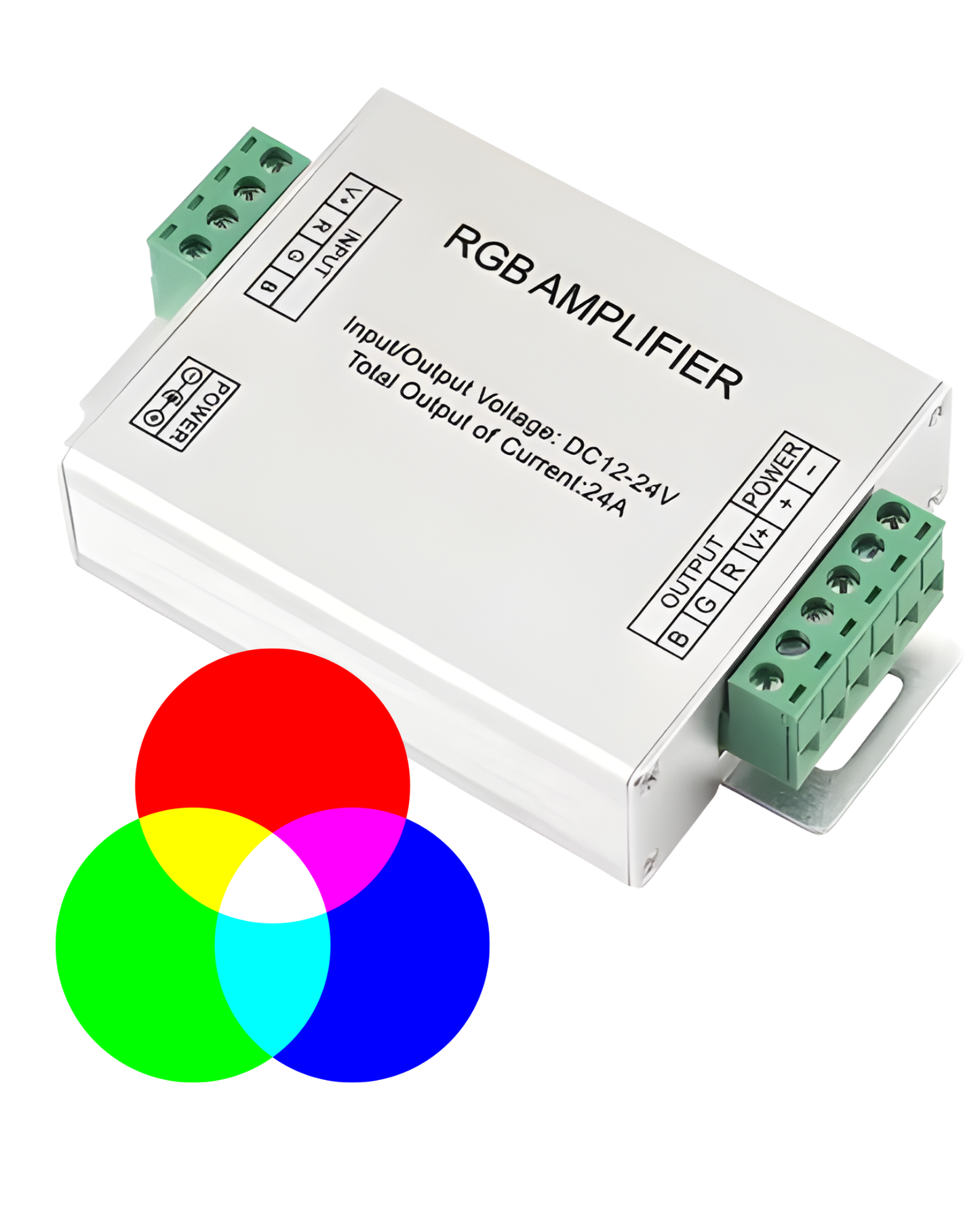 Amplificador de señal para tira LED RGB | Repetidor RGB 12-24V 30A