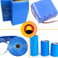 Tubo aislante eléctrico termocontractil 100mm PVC Azul | Aislante eléctrico para baterías de litio | Aislante encogible al calor