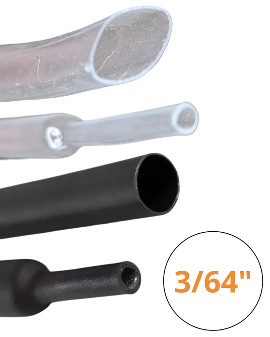 Tubo aislante eléctrico termocontractil 3/64" | Manguera termocontraible | Diferentes colores | Aislante eléctrico encogible al calor | Próximamente descontinuado