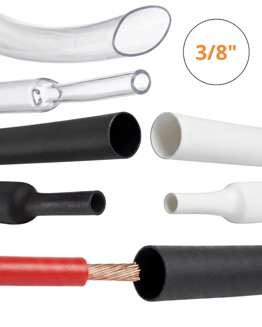 Tubo aislante eléctrico termocontractil 3/8" | Manguera termocontraible | Diferentes colores | Aislante eléctrico encogible al calor