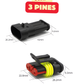 Conector eléctrico impermeable HID | Arnes electrico a prueba de agua 1 pin | 2 pines | 3 pines | 4 pines | 5 pines | 6 pines