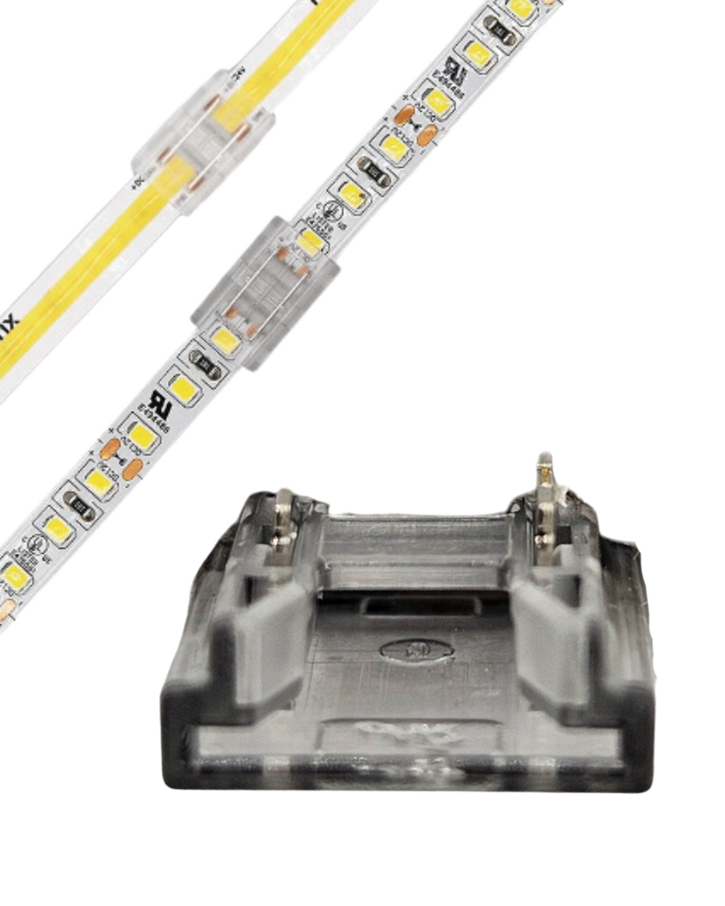 Conector transparente para Tira LED 8mm | Cople empalme para Tira de LED 5050
