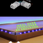 Cople en escuadra para Tira LED RGB 5050 | Conector rápido en L 10mm con cable