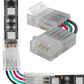 Cople en escuadra para Tira LED RGB 5050 | Conector rápido en L 10mm con cable