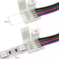 Cople tira LED RGB | Conector RGB 4 pines a grapa