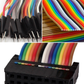 Cable plano arcoíris 20 vías 28AWG | Cable Ribbon multicolor Pitch estándar 20 hilos
