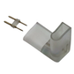 Conector transparente en L para Manguera LED 7mm | Cople empalme en escuadra para Manguera LED Neonflex