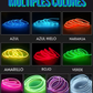 Hilo Neón RGB para coche | Hilo luminoso 3 metros con ceja para instalación | Hilo neón cambio de colores