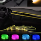 Hilo Neón RGB para coche | Hilo luminoso 3 metros con ceja para instalación | Hilo neón cambio de colores