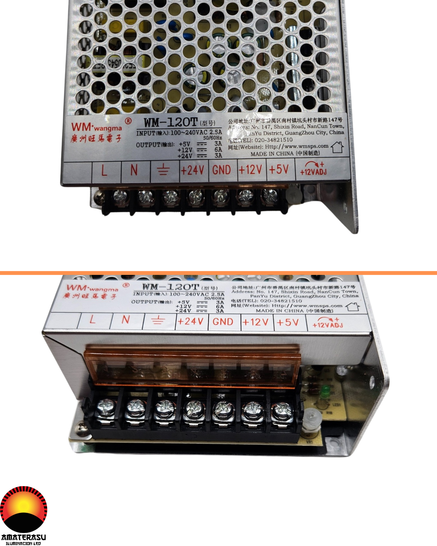 Fuente conmutada combinada +5V / +12V / +24V | Fuente de alimentación 110 VAC - 220 VA