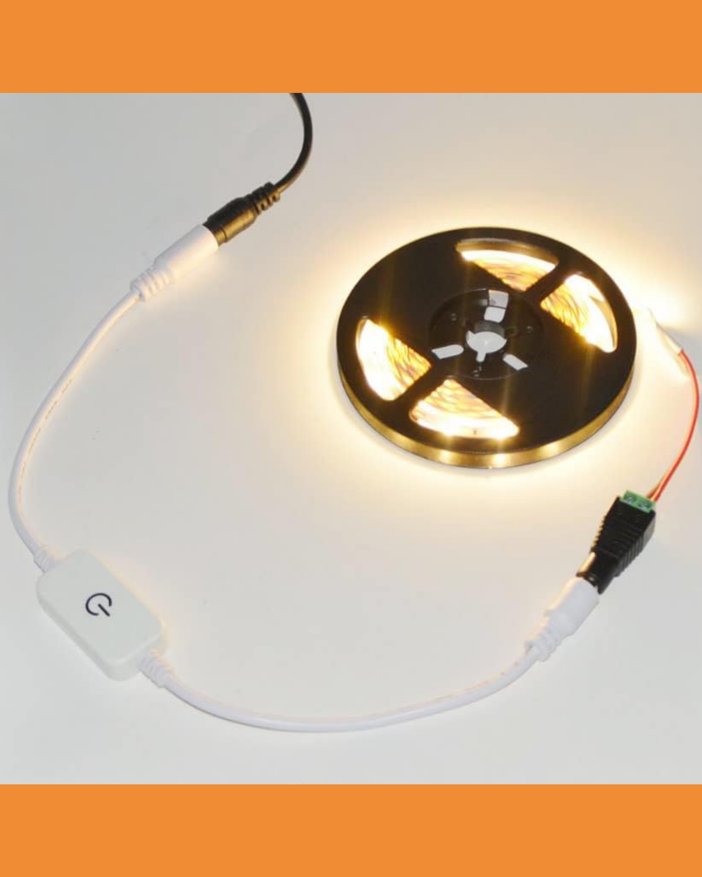 Apagador touch para tira LED | Switch botón en línea para letreros led | Conector 2.1mm | Dimmer regulador de luz