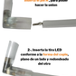 Conector transparente en L para Manguera LED 7mm | Cople empalme en escuadra para Manguera LED Neonflex