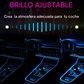 Hilo Neón RGB para coche | Hilo luminoso 3 metros con ceja para instalación | Hilo neón cambio de colores
