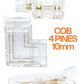 Conector transparente para Tira LED RGB COB 10mm | Cople empalme sin soldar para Tira de LED RGB COB
