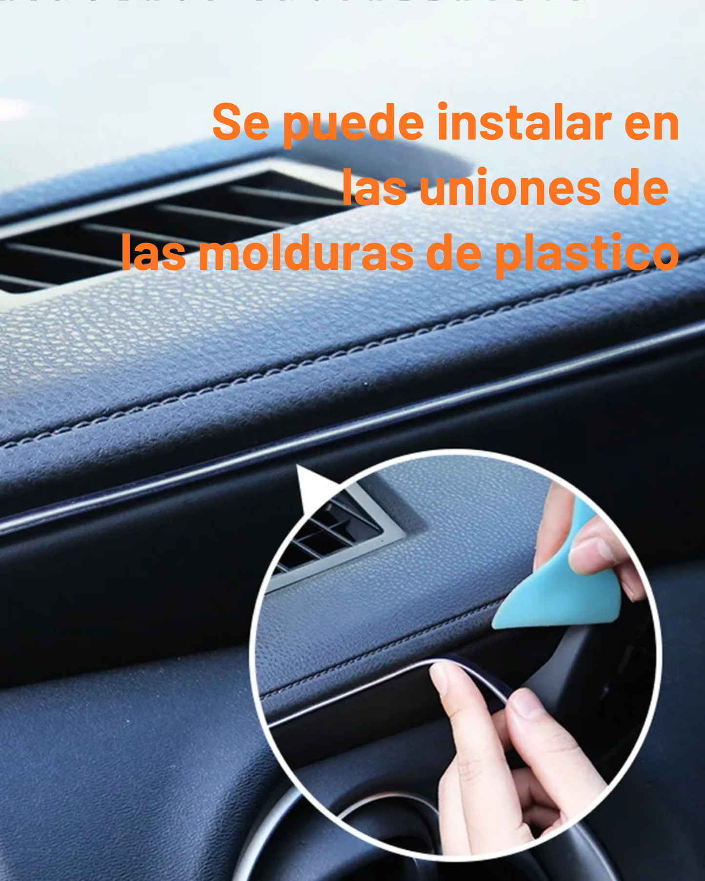 Hilo Neón RGB para coche | Hilo luminoso 3 metros con ceja para instalación | Hilo neón cambio de colores