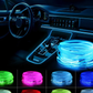 Hilo Neón RGB para coche | Hilo luminoso 3 metros con ceja para instalación | Hilo neón cambio de colores