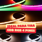 Conector transparente para Tira LED RGB COB 10mm | Cople empalme sin soldar para Tira de LED RGB COB