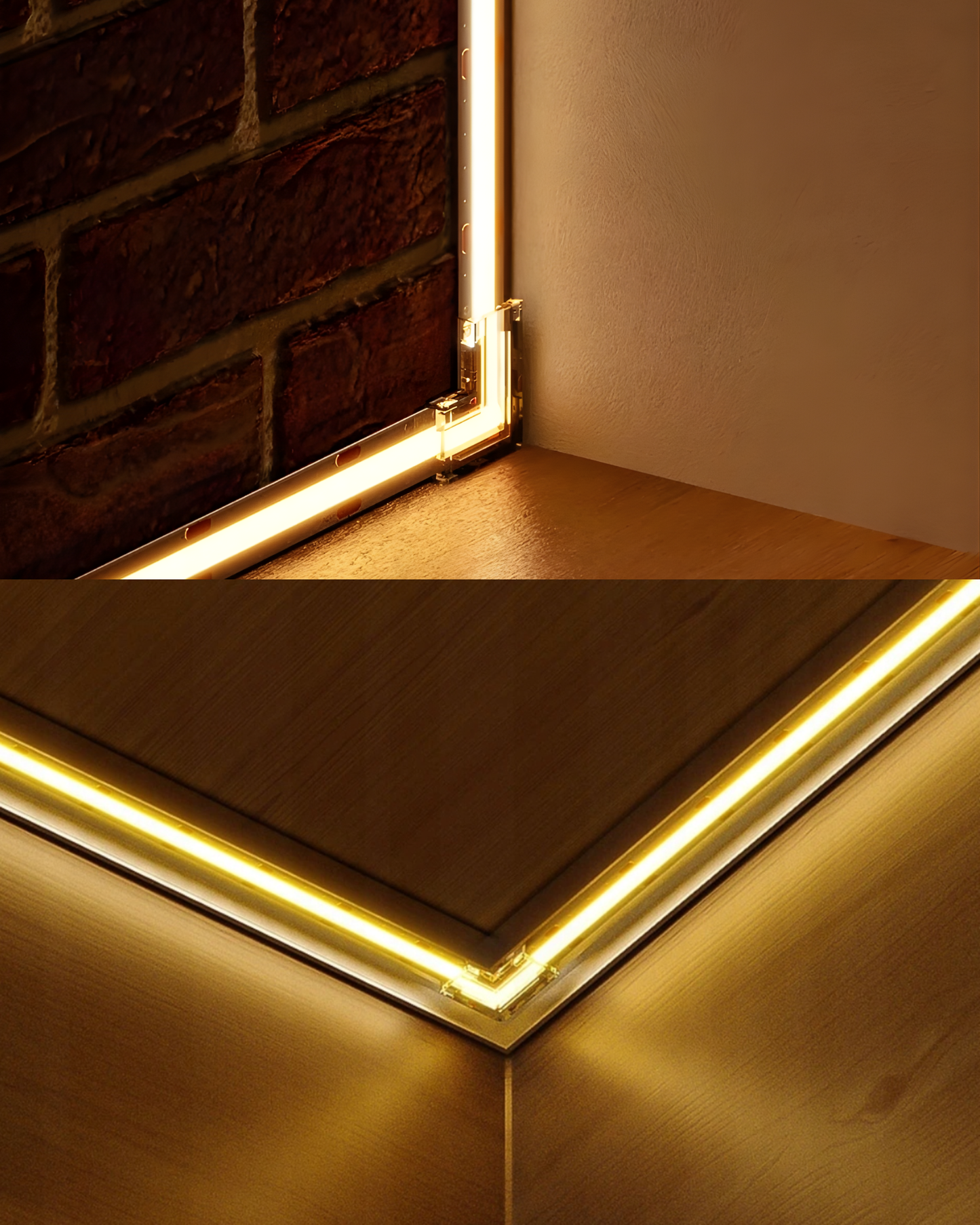 Conector transparente para Tira LED RGB COB 10mm | Cople empalme sin soldar para Tira de LED RGB COB