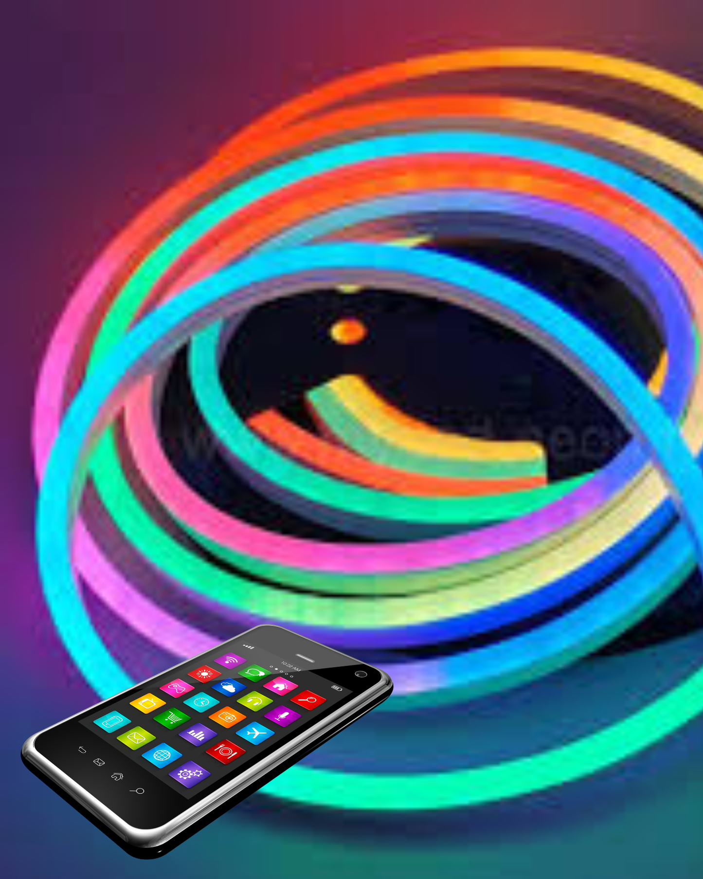 Tira de LED Inteligente Neonflex USB 5V | Tira Neón mágica 5 metros | Control por Bluetooth con App de celular