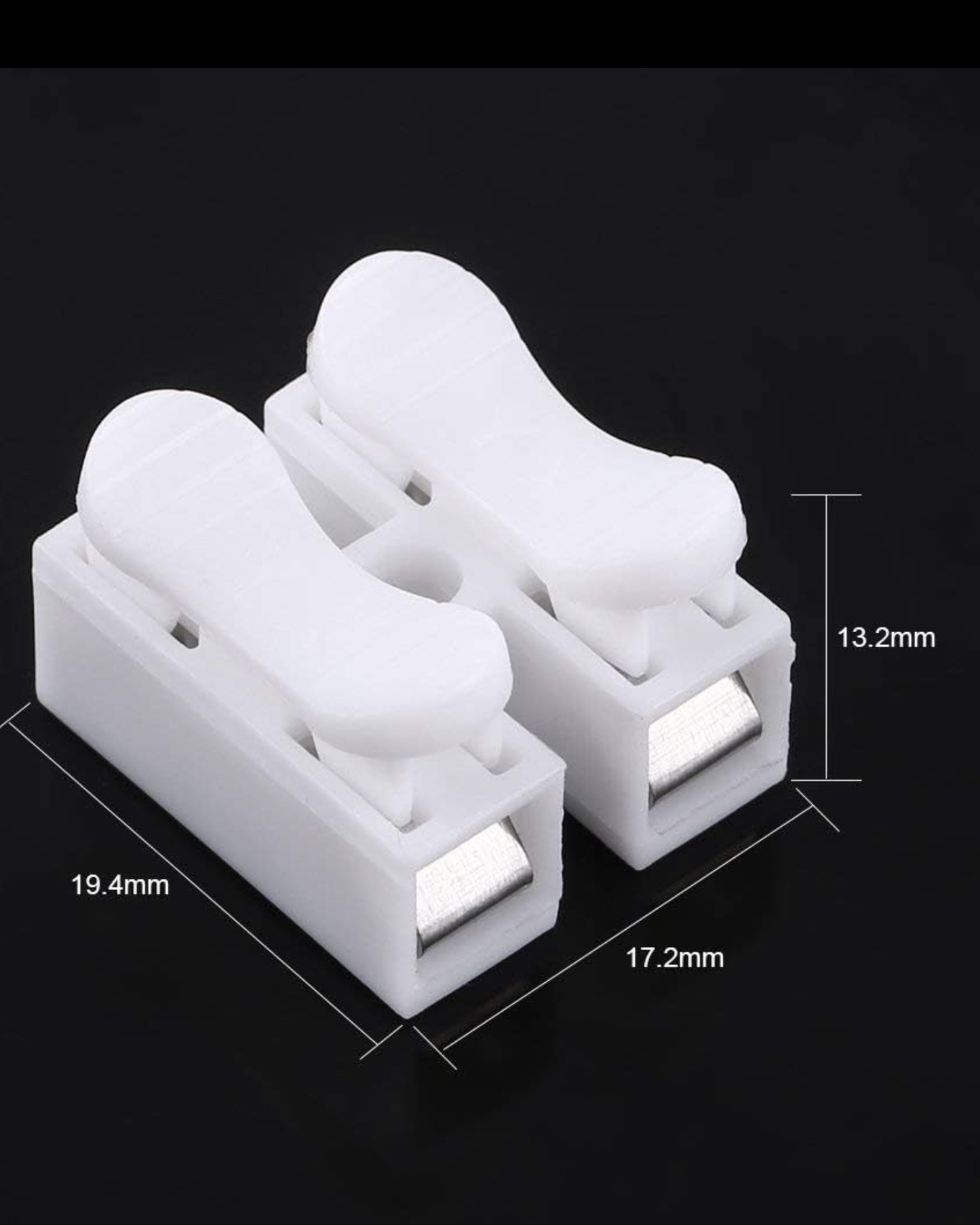 Conector rápido de empalme para tira LED | Clema de 2 terminales para conexión electrica