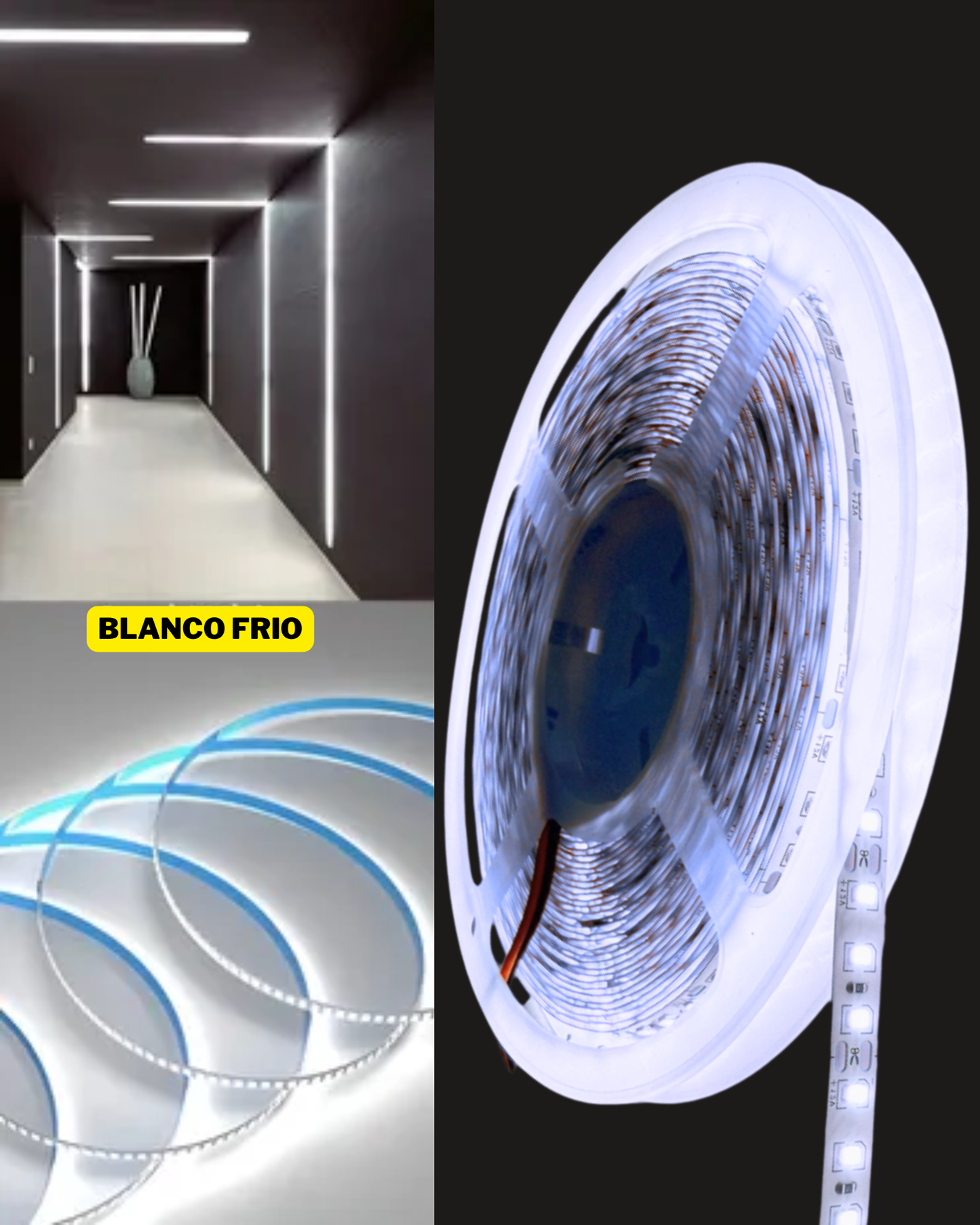 Tira LED para interior sin silicón | Rollo 10 metros LED 2835 120 LEDS por metro | Iluminación IP20