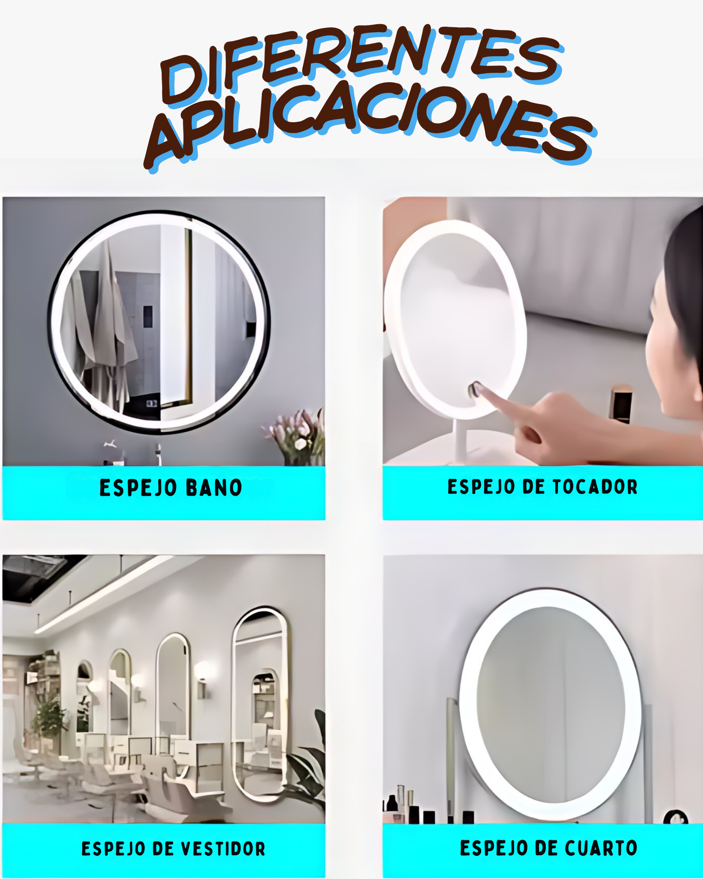 Switch touch para iluminación en espejo | Interruptor táctil para tira LED de espejo regulable