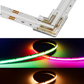 Conector transparente para Tira LED RGB COB 10mm | Cople empalme sin soldar para Tira de LED RGB COB