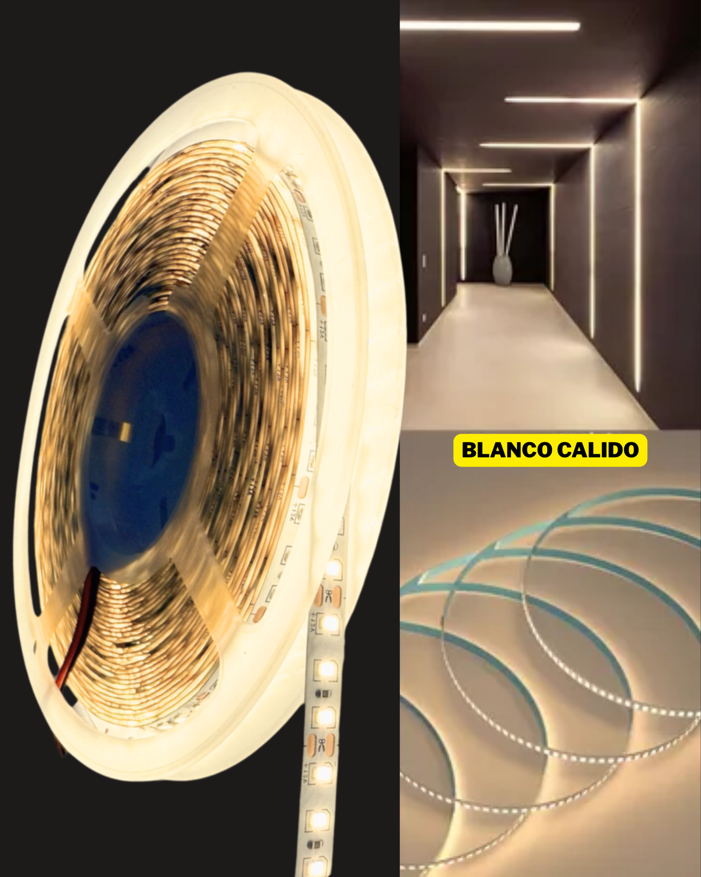 Tira LED para interior sin silicón | Rollo 10 metros LED 2835 120 LEDS por metro | Iluminación IP20