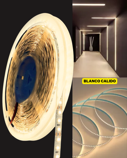 Tira LED para interior sin silicón | Rollo 10 metros LED 2835 120 LEDS por metro | Iluminación IP20